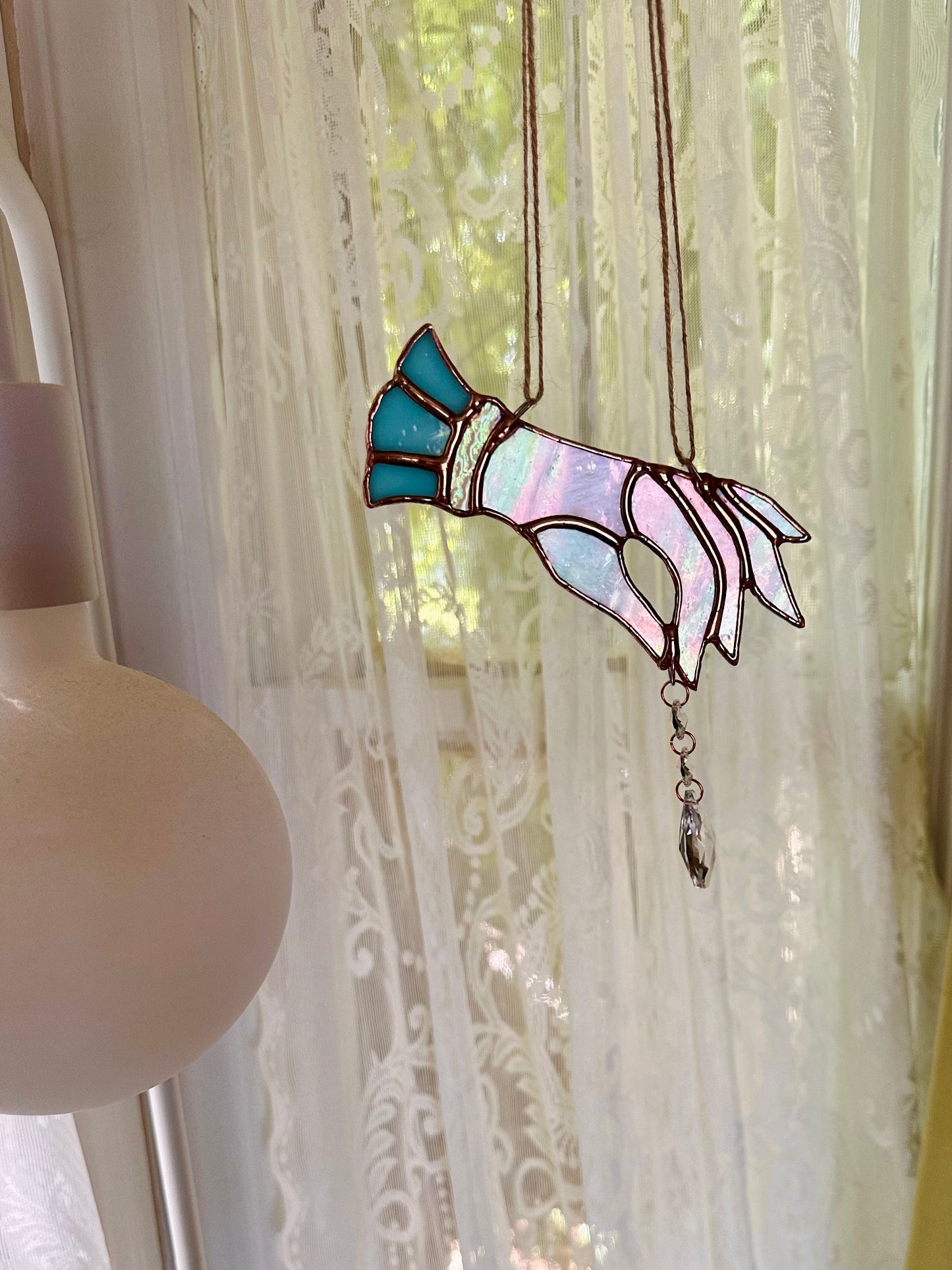 Vintage Glove Suncatcher - Blue