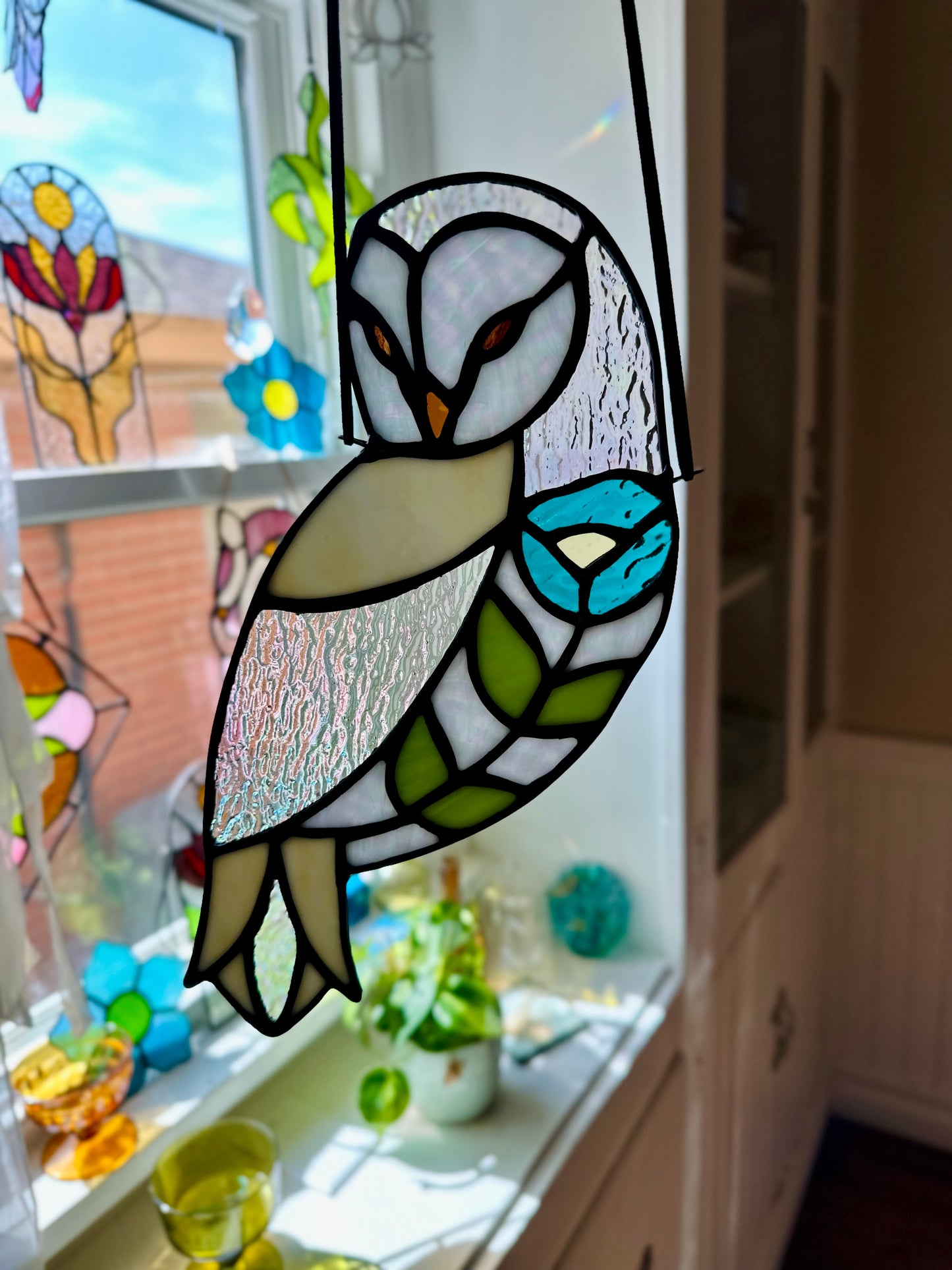 Floral Owl (Turquoise)