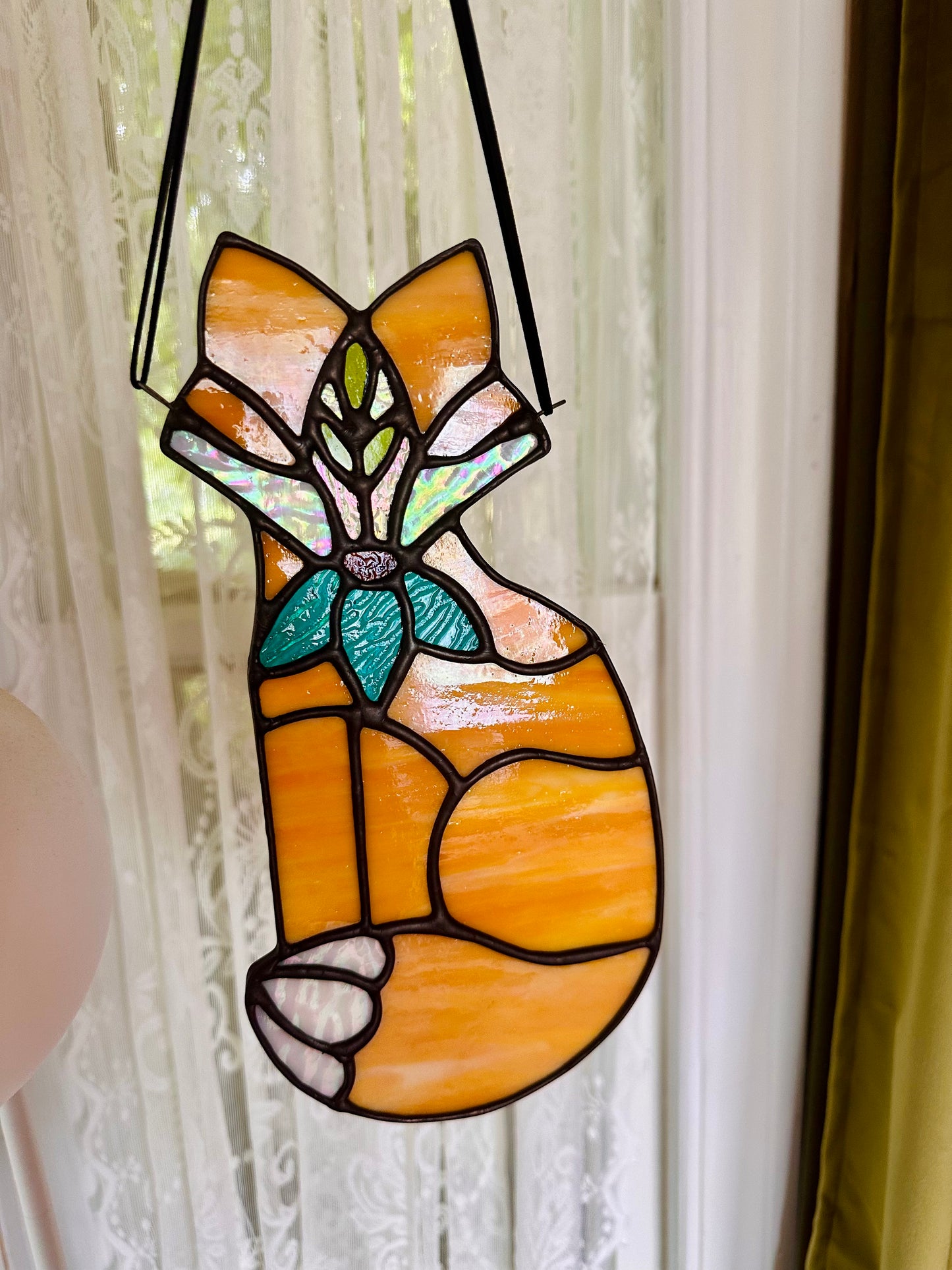 Floral Fox (Orange/Turquoise/Green)