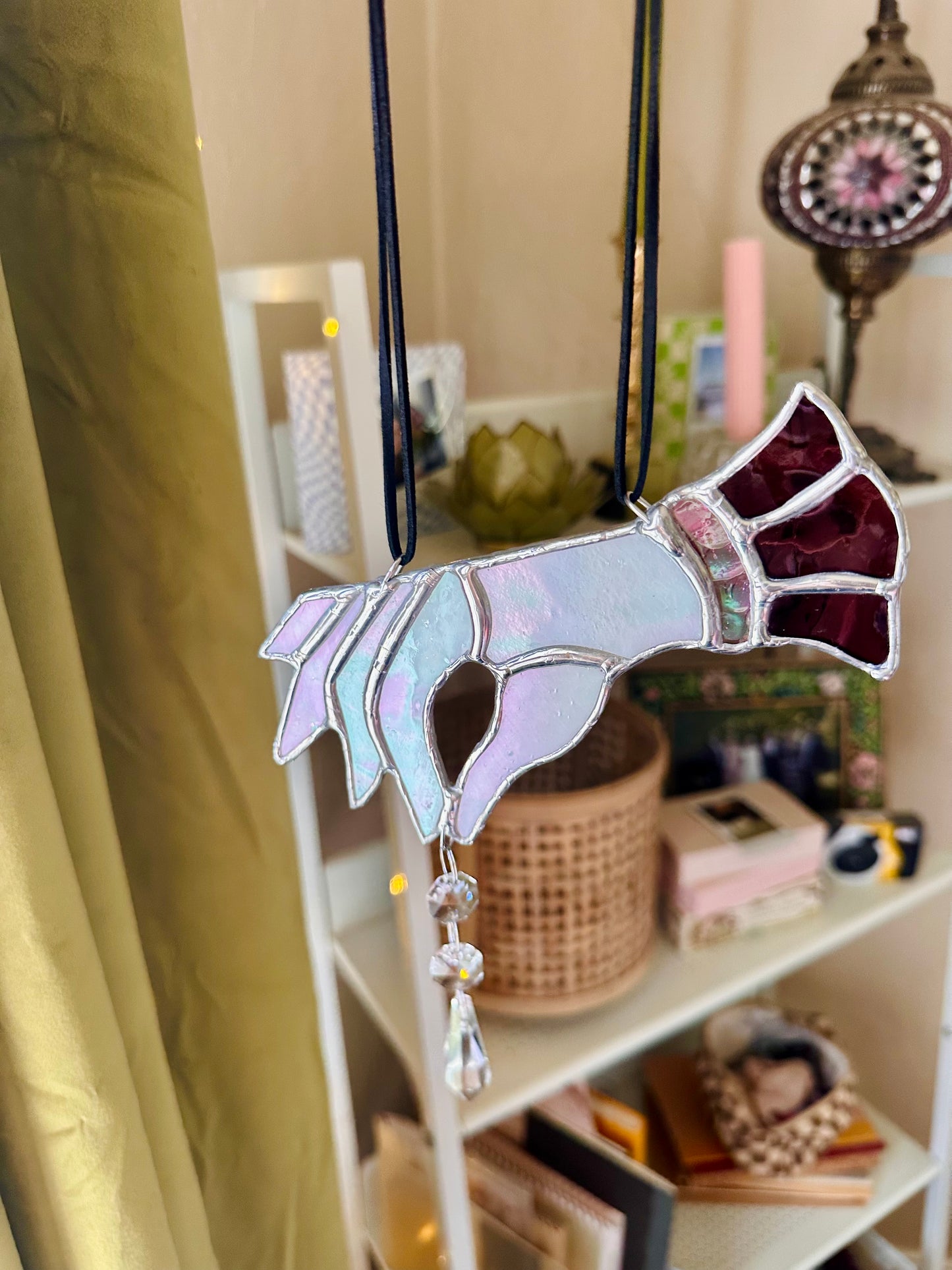 Vintage Glove Suncatcher - Burgundy