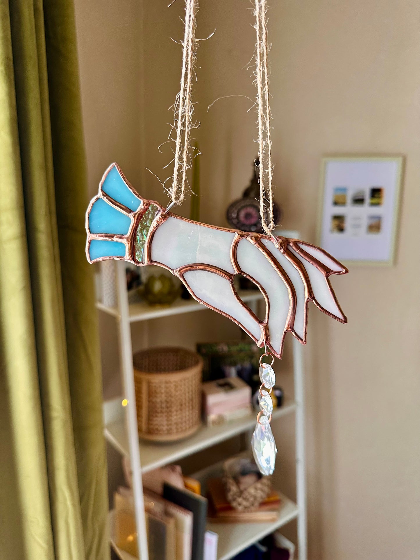 Vintage Glove Suncatcher - Blue