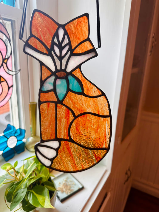 Floral Fox (Wispy Orange/Turquoise/Pink)