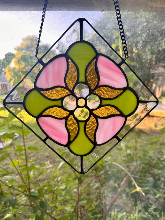 Floral Granny Square (Pink)