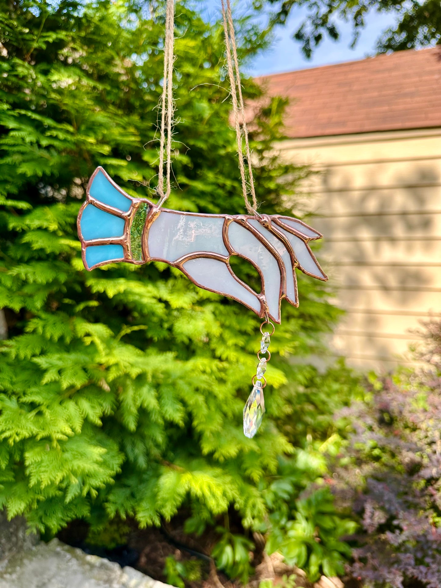 Vintage Glove Suncatcher - Blue