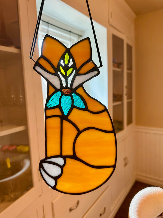 Floral Fox (Orange/Turquoise/Green)