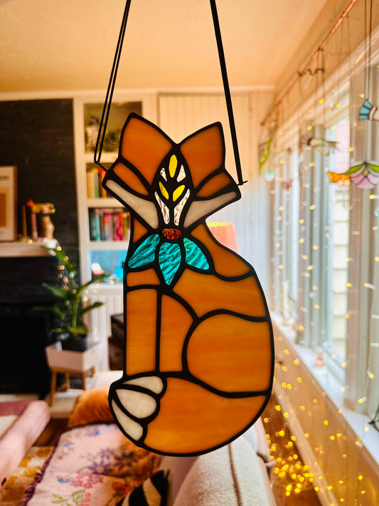 Floral Fox (Orange/Turquoise/Green)