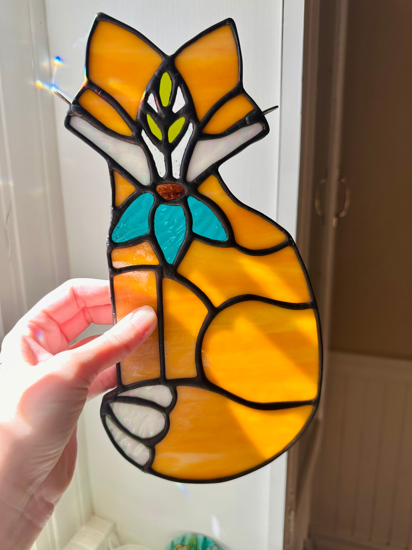 Floral Fox (Orange/Turquoise/Green)
