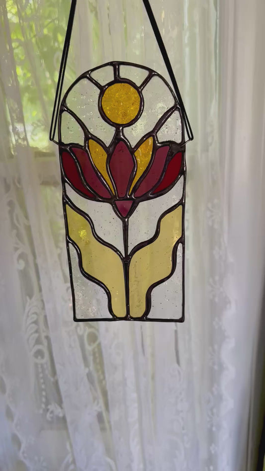 Retro Desert Flower (Purples & Yellow)